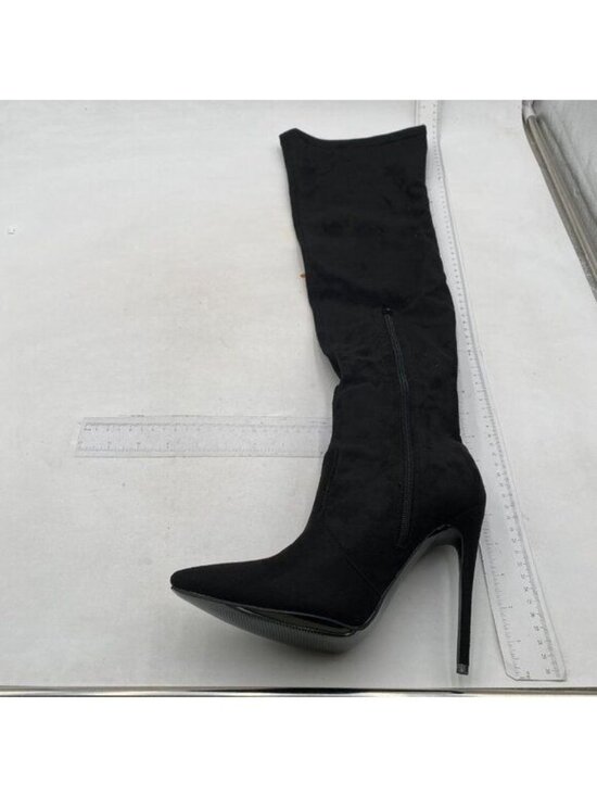 Shoes - Women Sexy Pointed Toe Thigh High Boots Ladies Over the Knee Boots Black Shoes